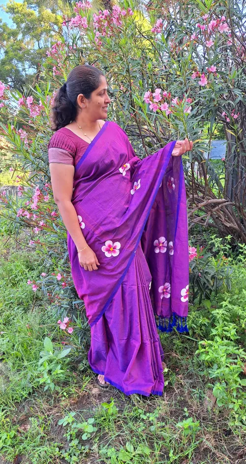 Khadi Cotton With Hand Painted Elegant Saree